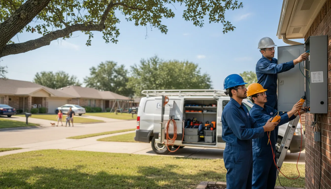 Certified electrician providing emergency electrical services in Pleasanton, TX